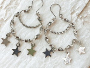 AROS PLATA LISA ARGOLLA ESTRELLAS